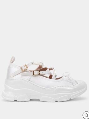 NEW Double standards Ballet Sneakers - White with Pearls size: 9(40)